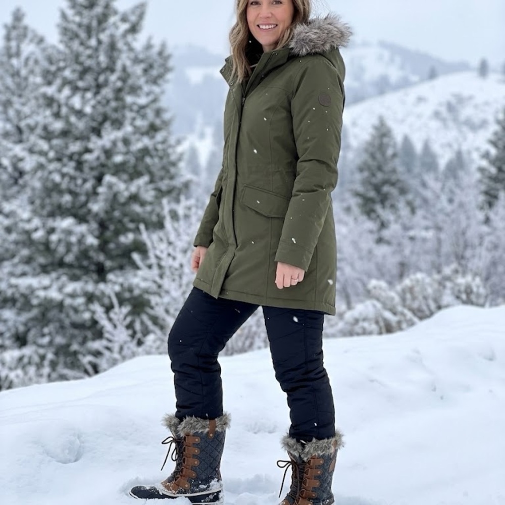 Global win women’s asymmetrical mid-calf fashion snow boots